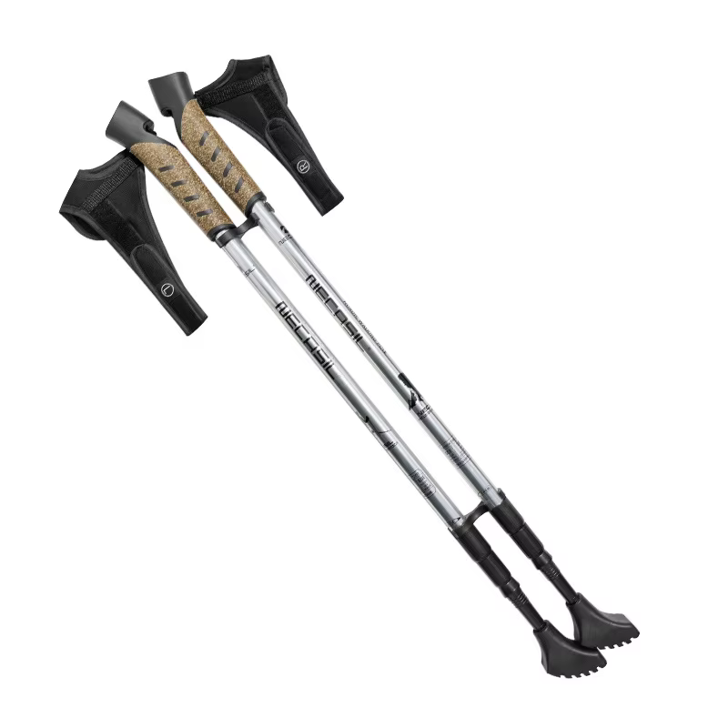 2 pièces bâtons de marche nordiques Trek pôle télescopique Alpenstock 7075 alliage d'aluminium béquille de tir