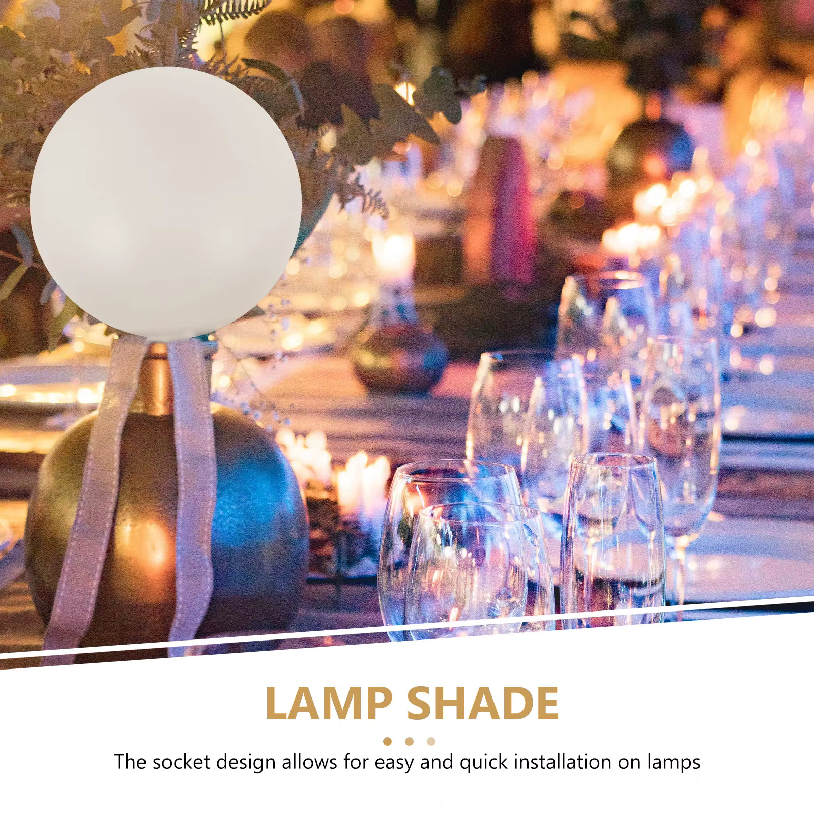 Abat-jour globe en plastique 100 mm pour lustre, lampe suspendue, luminaire, éclairage diffuse chaud, décoration de mariage et de pelouse