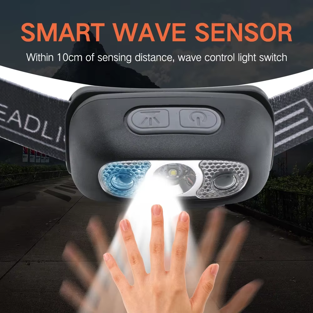 Capteur de mouvement phare Rechargeable lampe de poche LED phares Ultra lumineux