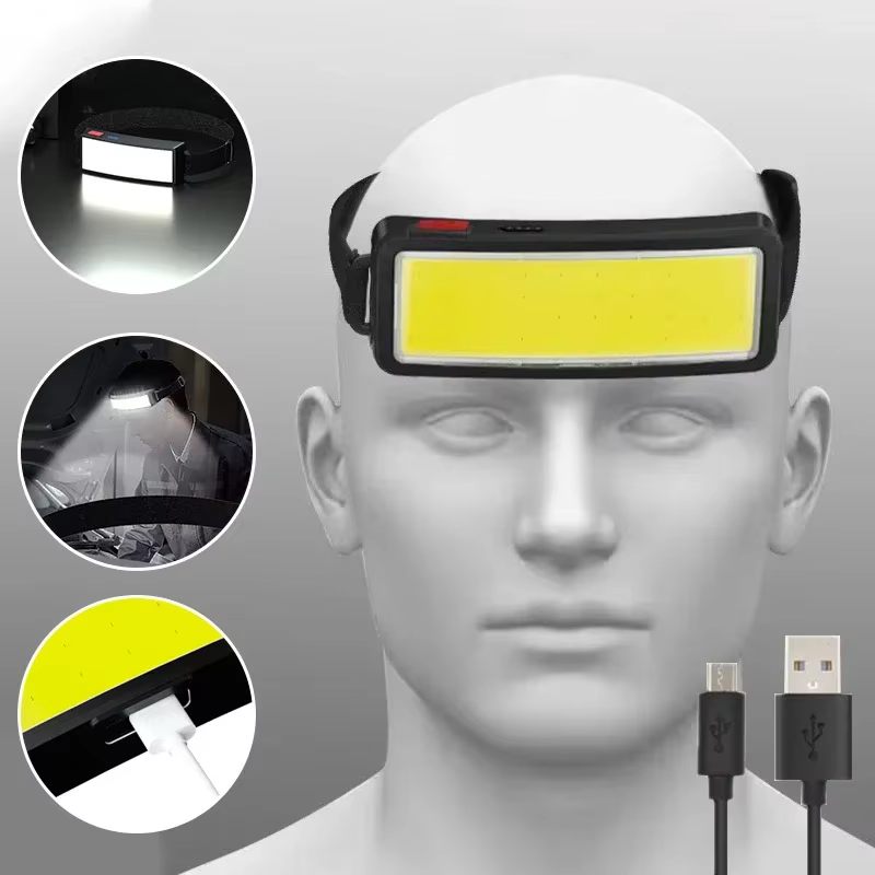 Lampe frontale COB puissante type-c/USB