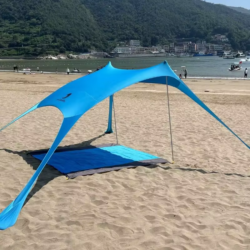 Tente de plage portable anti-UV pour camping en bord de mer