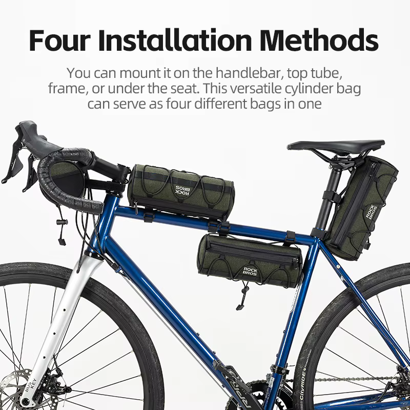ROCKBROS sac de vélo avant Portable guidon sacoche 2L grande capacité multifonctionnel sac à bandoulière Tube