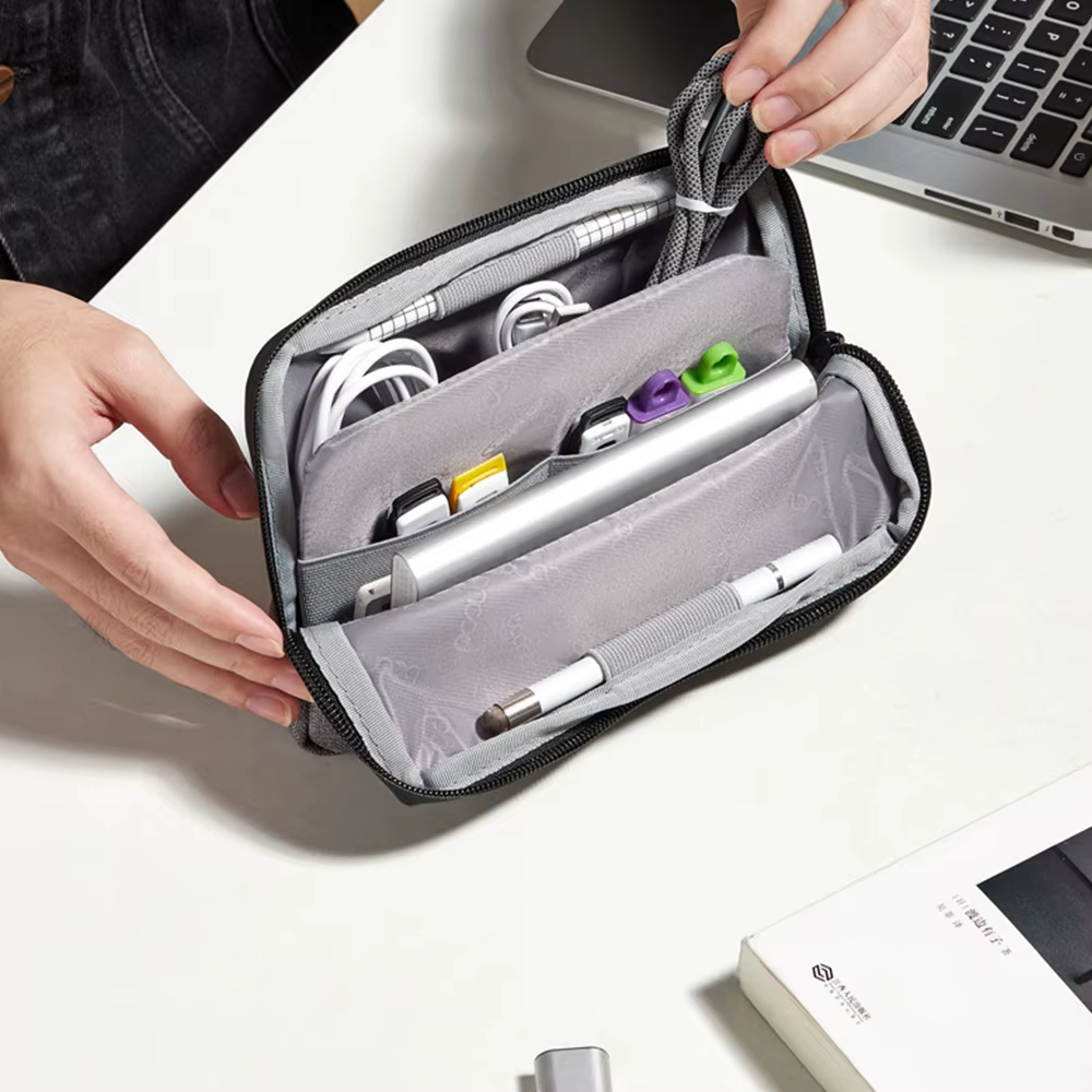 Sac de rangement numérique double couche en PU