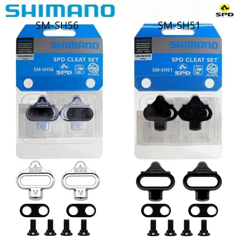 Crampons VTT Shimano SM-SH56 SH51 - Système de pédales multi-libération SPD avec flotteur et ensemble de matériel