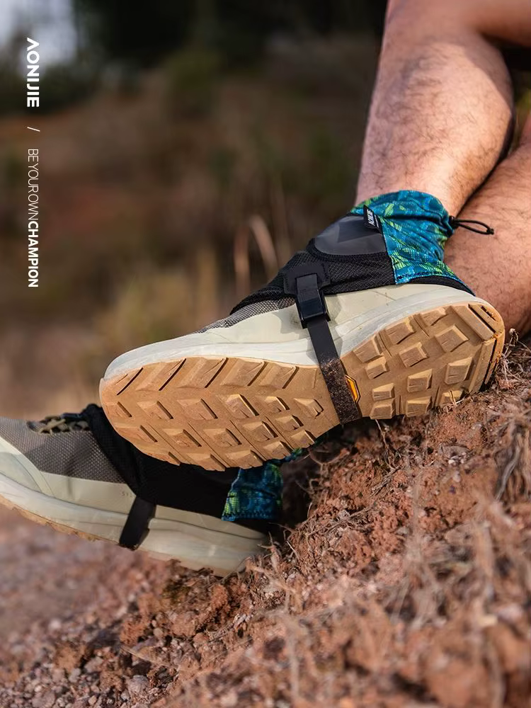 AONIJIE 1 paire de guêtres de course basses réglables couvre-chaussures enveloppants de protection pour hommes femmes randonnée en plein air prévenir la pierre de sable