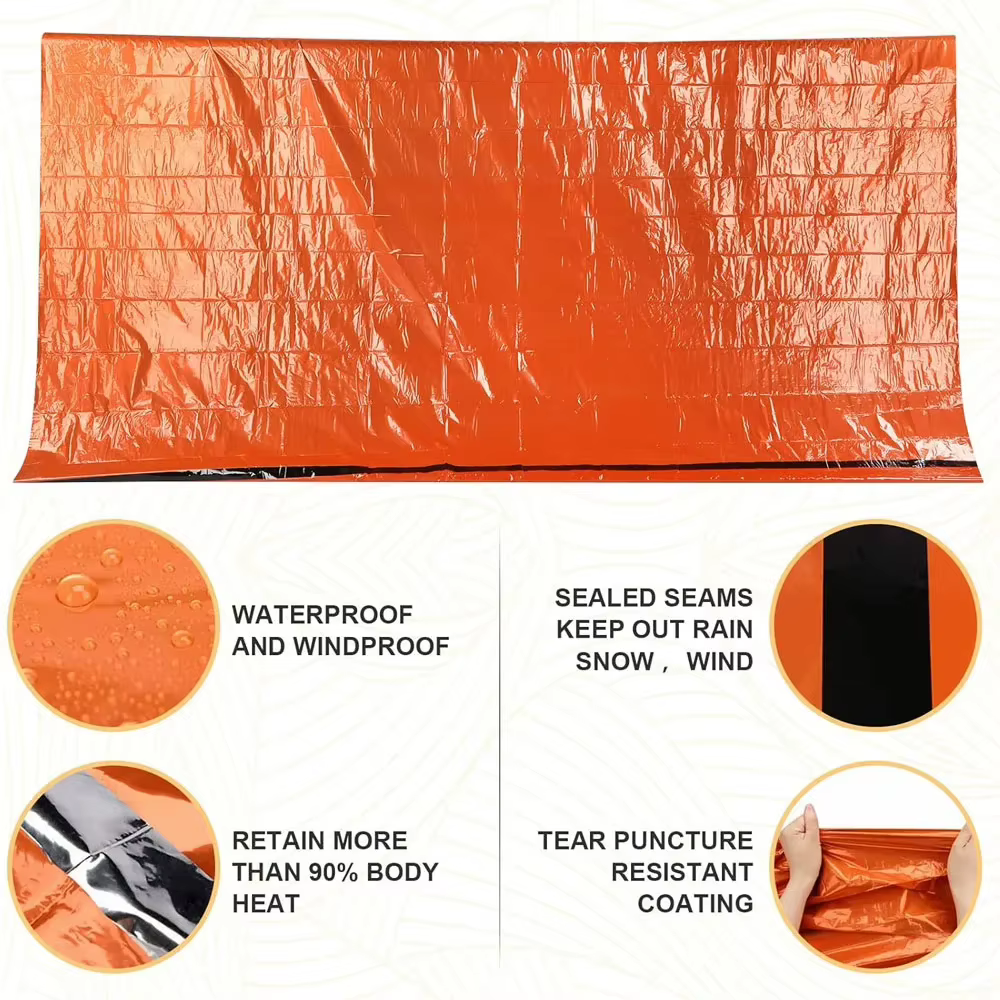 Tente d'urgence 2 personnes imperméable pour camping