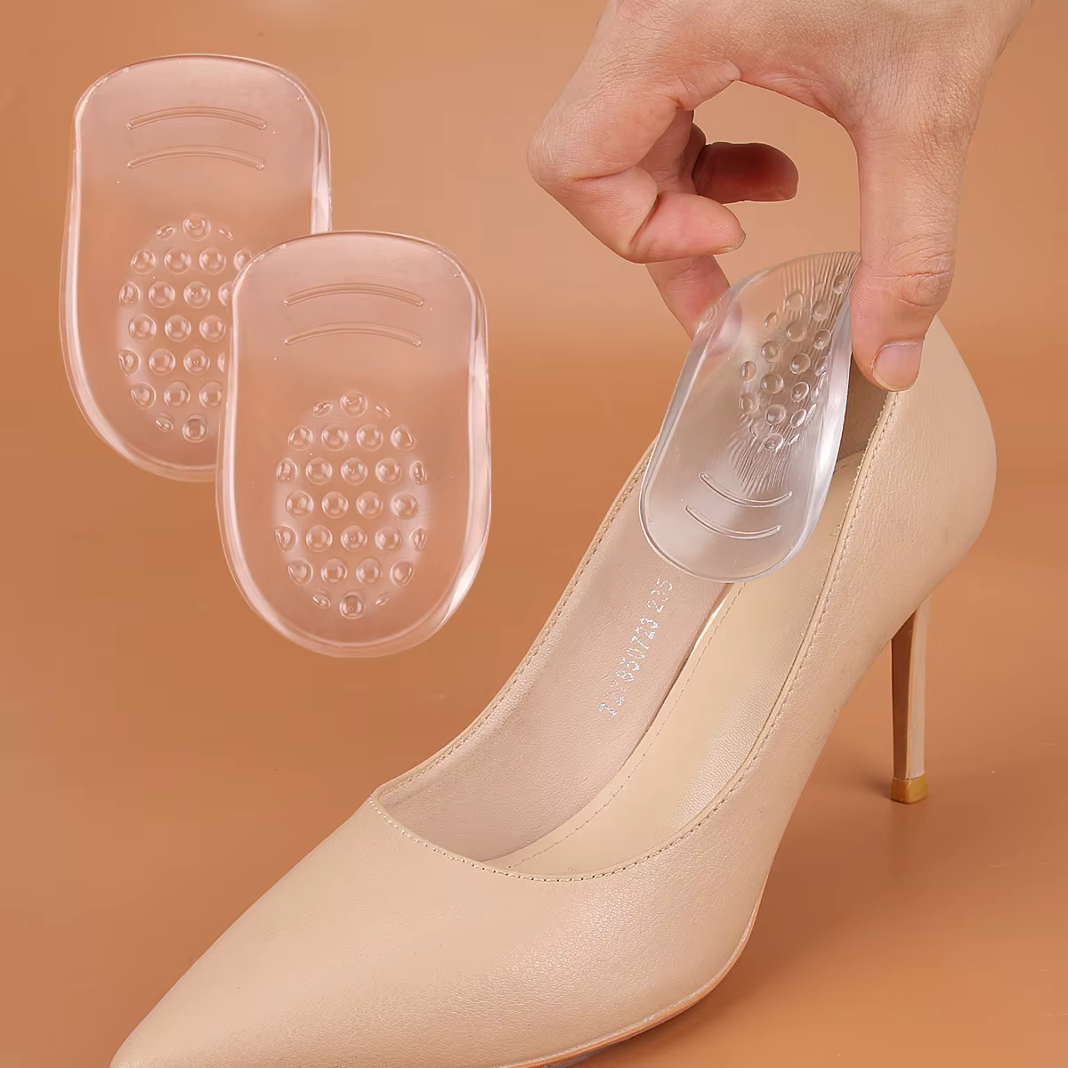 Couvre-talons en gel de silicone – Inserts de chaussures pour douleurs plantaires