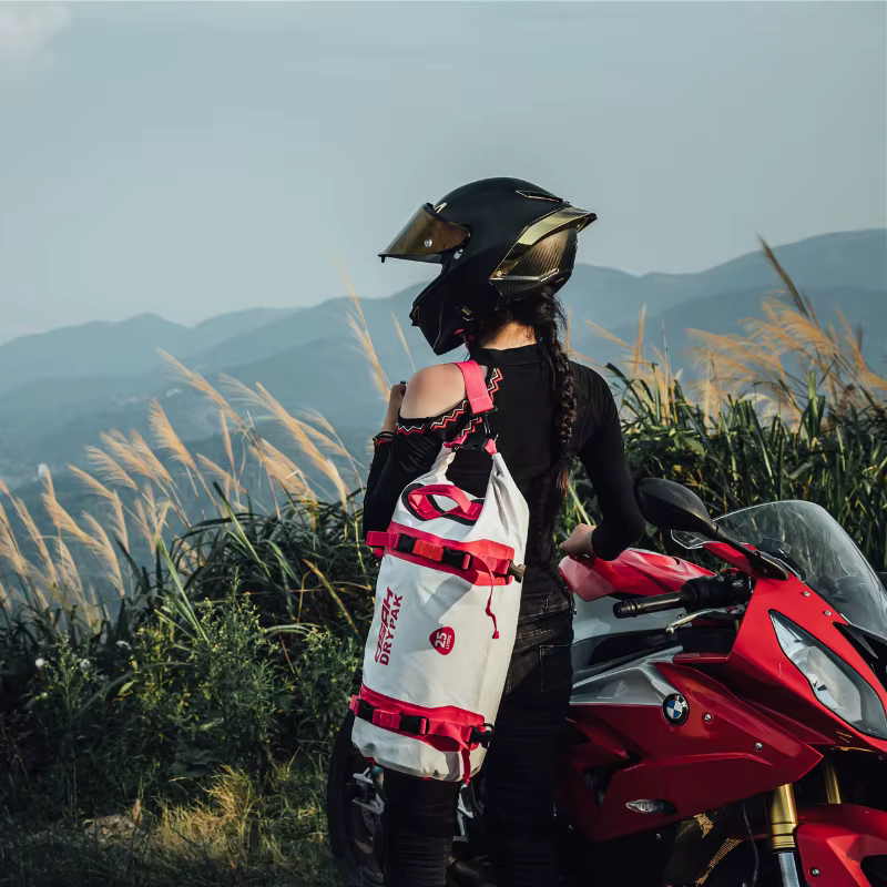 OSAH – sac de moto gris 25L, sac de siège arrière de grande capacité, sac à bandoulière, sac à dos, bagages multifonctionnel étanche, équipement d'équitation