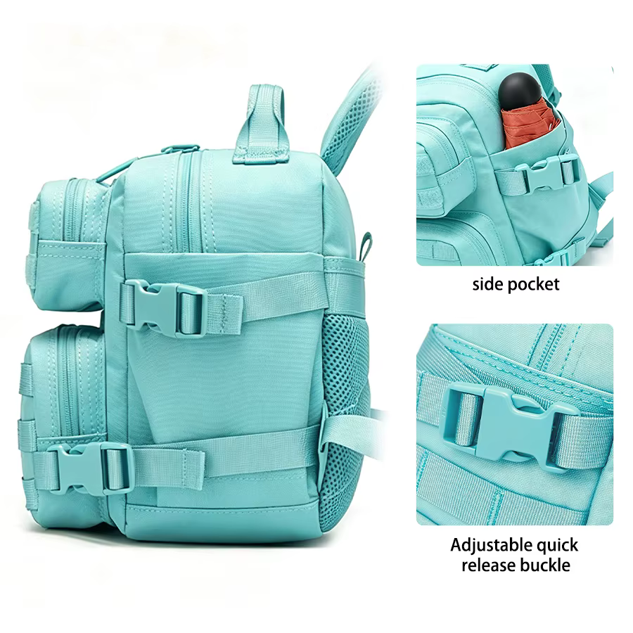 Sac à dos mini multi-compartiments 9L avec sangles MOLLE et panneau dorsal en maille respirante pour une utilisation quotidienne en extérieur