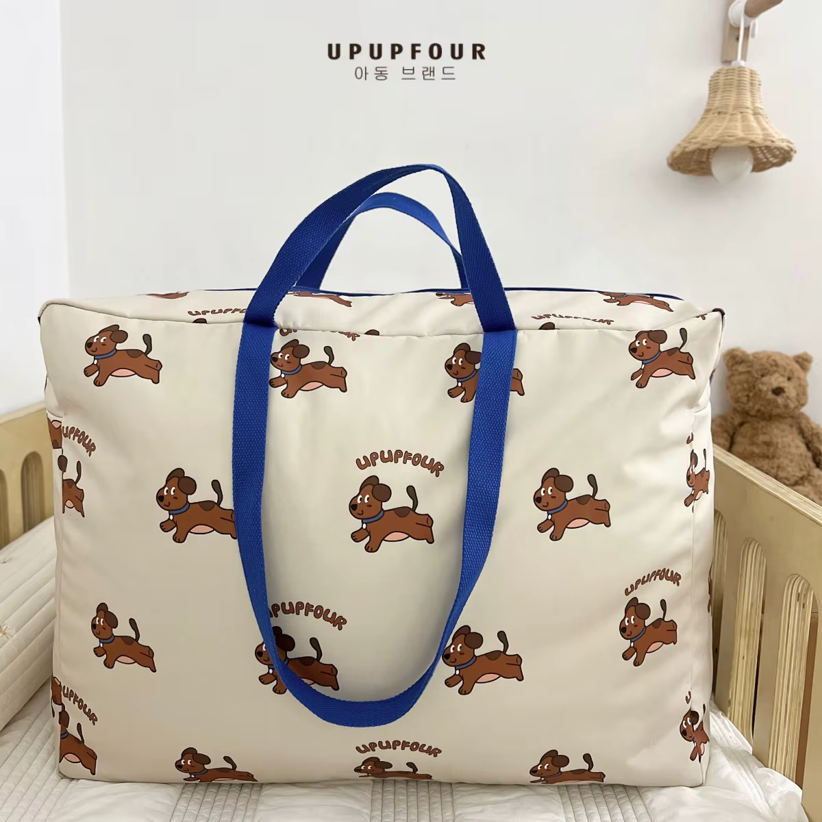 Sac de rangement grande capacité pour couettes, articles de bébé, sac de voyage imperméable pour maman, organisateur de vêtements et couches pour la famille, sac de rangement mignon pour enfants