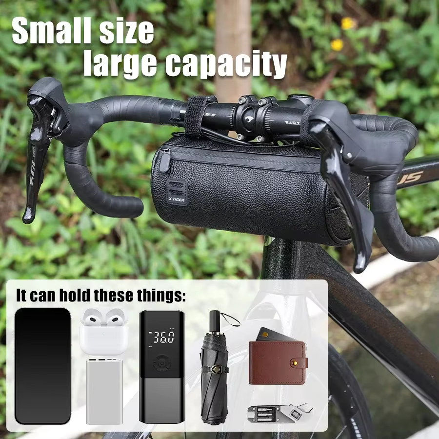 X-TIGER sac de guidon de vélo sac avant de vélo sac à bandoulière avec bandoulière pour vélo de route VTT cyclisme voyage stockage