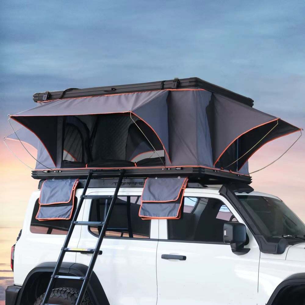 Tente de toit en aluminium pour 4 personnes, tente de Camping à coque dure pour voiture, tente de toit à coque dure en aluminium