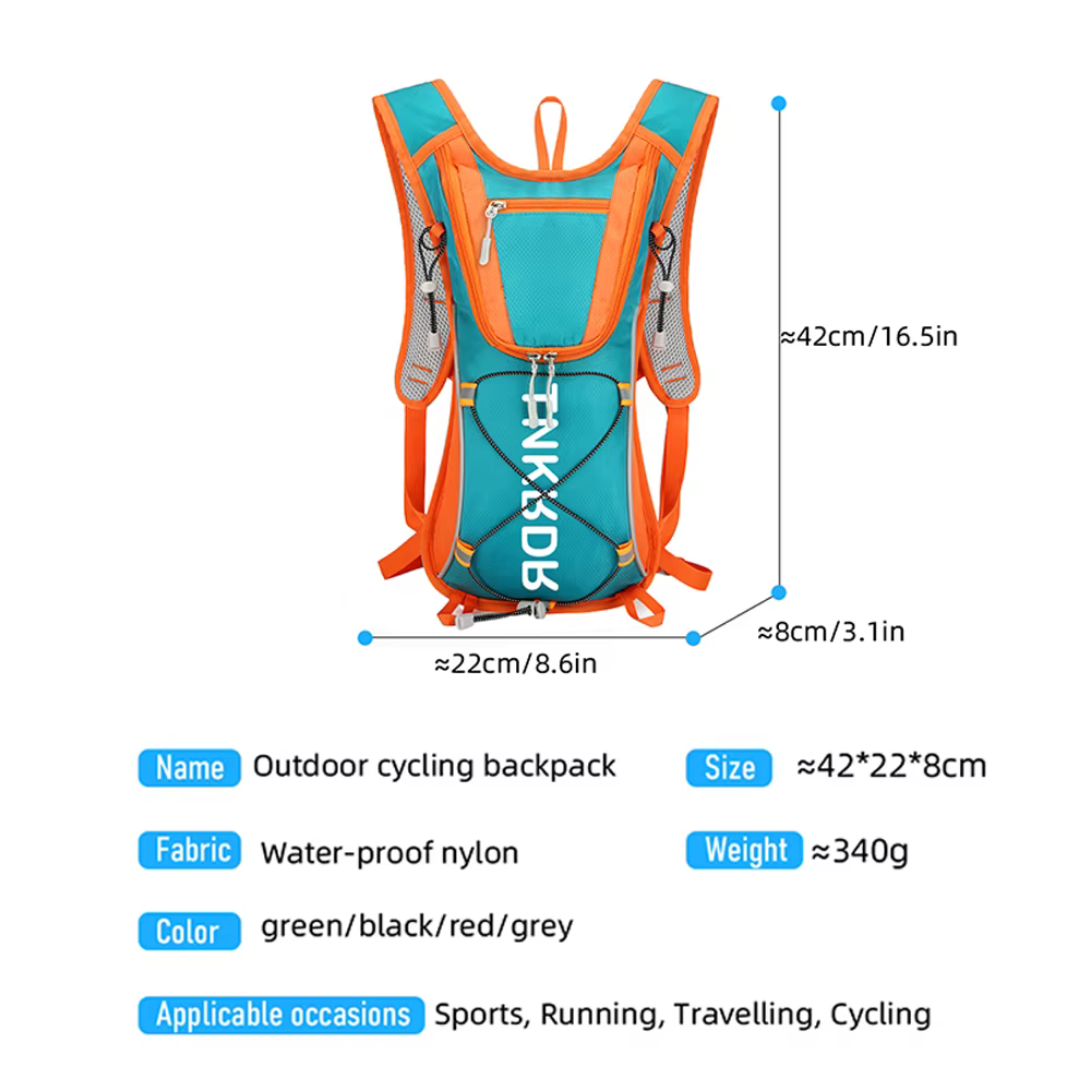 ThinkRider-Sac à dos d'hydratation léger, sac à dos de course avec vessie d'eau de 1L, sac de jour hydro-eau pour le cyclisme et la randonnée, 10L