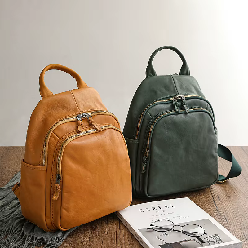 Sac à dos de luxe de styliste en cuir véritable pour femmes