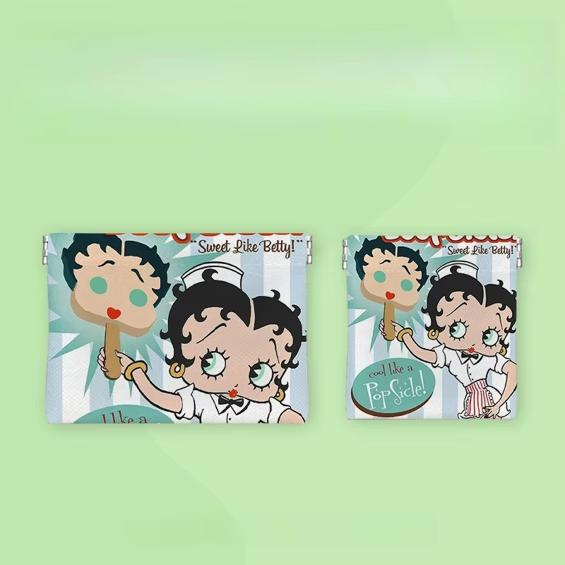 Sac de rangement Betty Boop créatif et élégant avec des imprimés de dessins animés, mignon et féminin, sac de rangement portable de grande capacité pour câbles