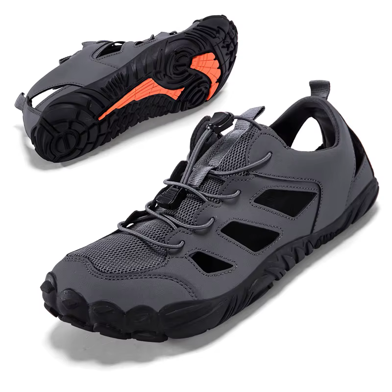Chaussures aquatiques amphibies à bout large pour hommes - Sandales de randonnée