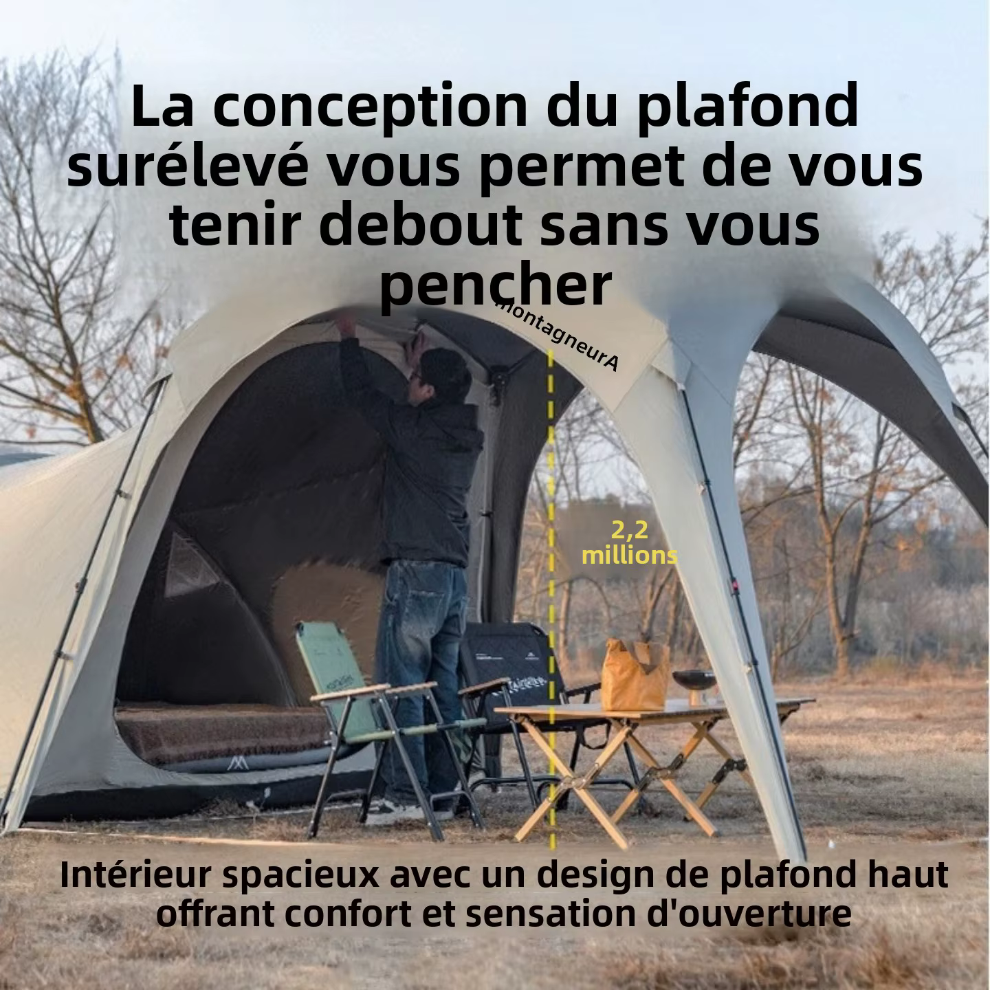 Tente de camping dôme à ouverture rapide Mountainhiker ·