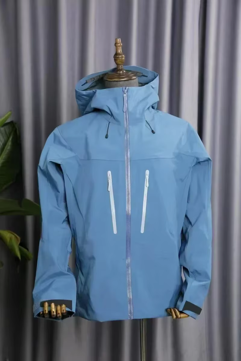 Veste de camping imperméable et coupe-vent de haute qualité pour hommes et femmes, ARC Embroidery Alpha SV 6th Three Layer, pour la randonnée en plein air