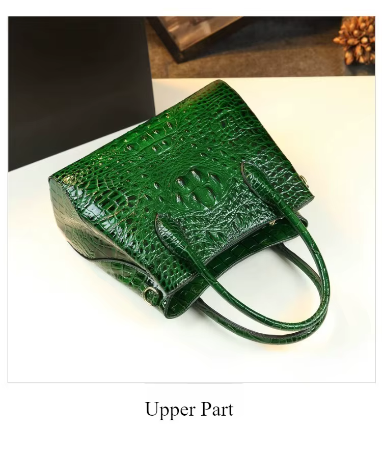 Sac à main femme motif crocodile, grande capacité, sac de jardin, nouveau style 2026, sac à bandoulière de luxe léger et tendance