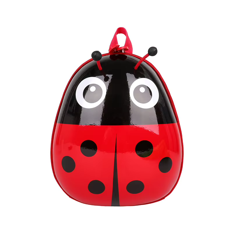 Cartables pour enfants à coque rigide avec motifs de coccinelle de dessin animé, sacs à dos pour garçons et filles dans les jardins d'enfants pour la classe