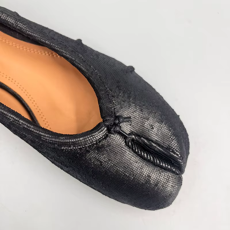 MEOD nouvelles chaussures à bout fendu pour femmes chaussures plates en cuir véritable talons hauts pour femmes chaussures décontractées de créateur à la mode chaussures de Ballet