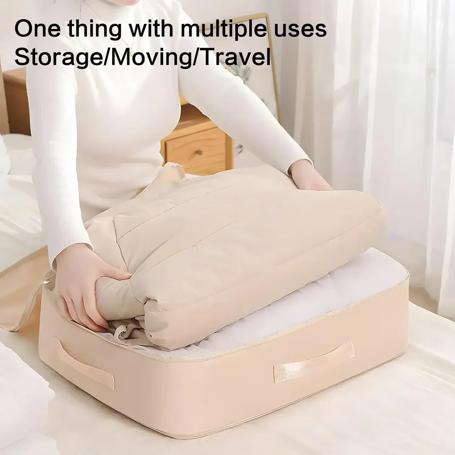 1 sac de compression grand format pour couettes et vêtements