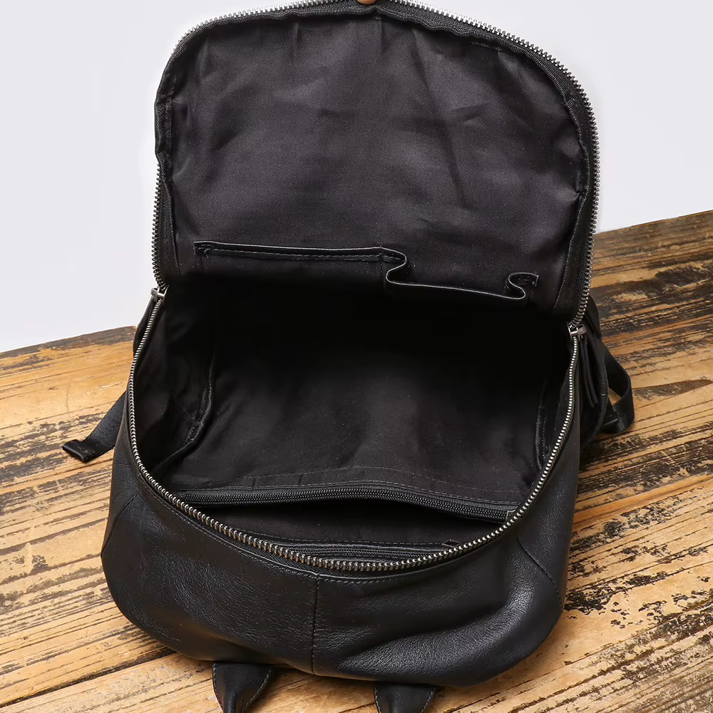 Sac à dos Double épaule en cuir véritable pour hommes