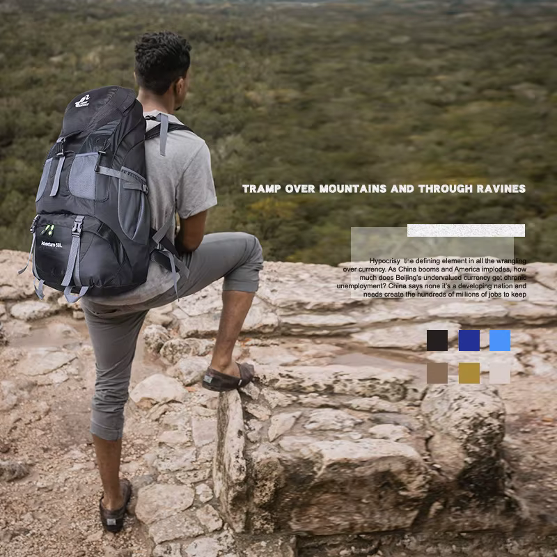 50L sac à dos en plein air randonnée MenTrekking Camping sac à dos femmes cyclisme voyage sacs à dos mâle étanche