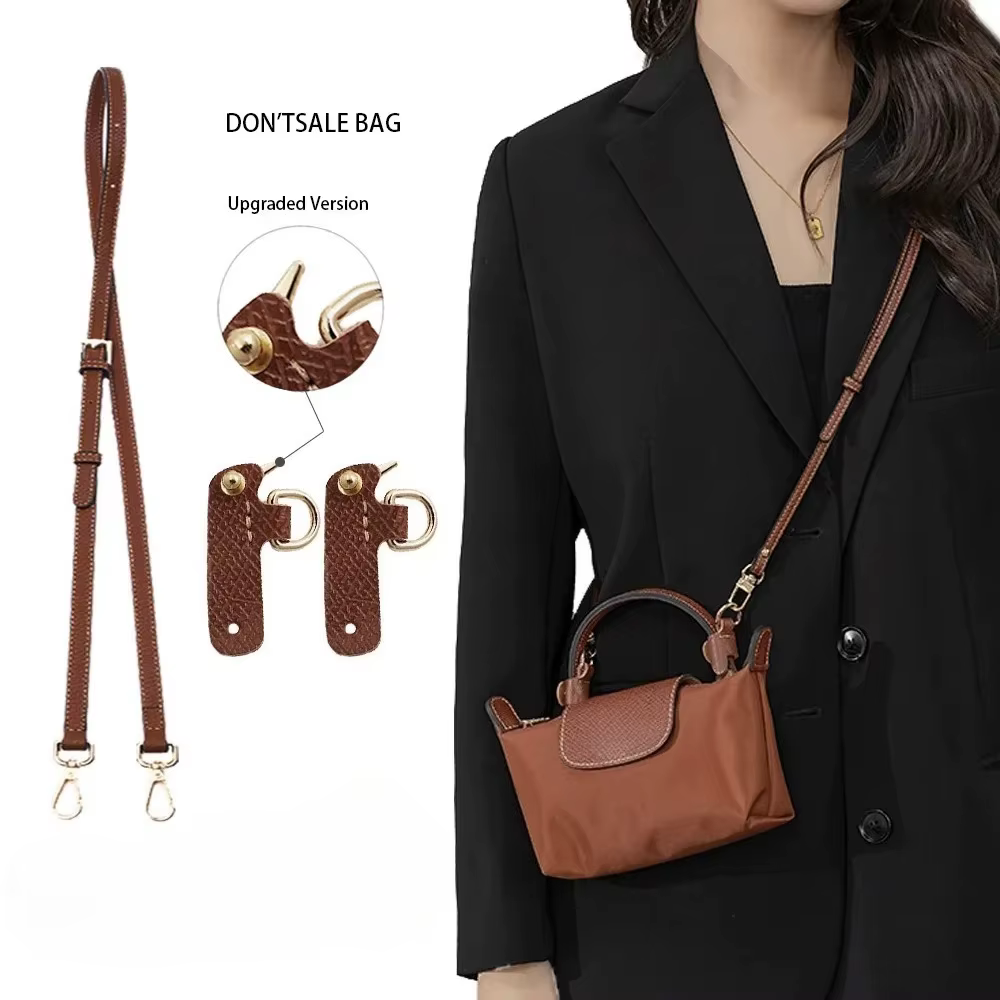 Sangle de remplacement en cuir pour sac bandoulière Longchamp Mini, sans perforation, accessoires de sac