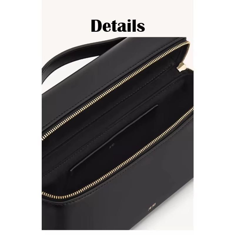 Sac à main en cuir véritable JW PEI Premium, sac à bandoulière pour femme de style minimaliste avec fermeture éclair. Sac bandoulière léger et tendance.