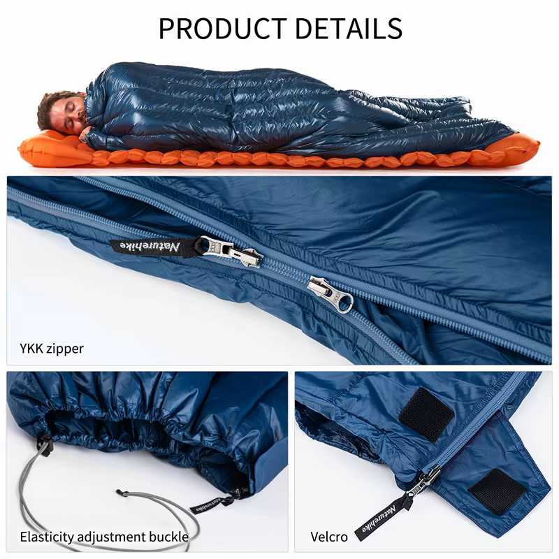 Naturerandonnée canard vers le bas sac de couchage ultraléger imperméable quatre saisons enveloppe sac