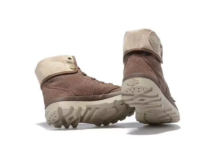 PALLADIUM Pallabrouse baskets marron foncé hommes/femmes haut de gamme armée loisirs bottines toile chaussures