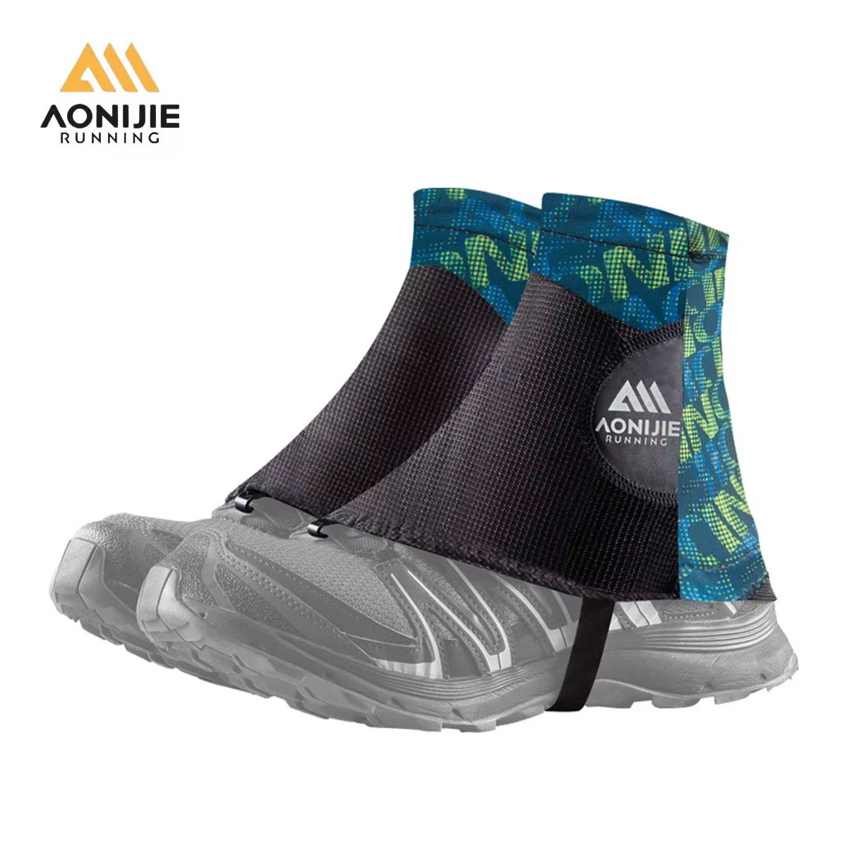 AONIJIE E941 chaussure de protection extérieure anti-sable homme femme guêtres de course hautes pour Triathlon Marathon randonnée réfléchissant
