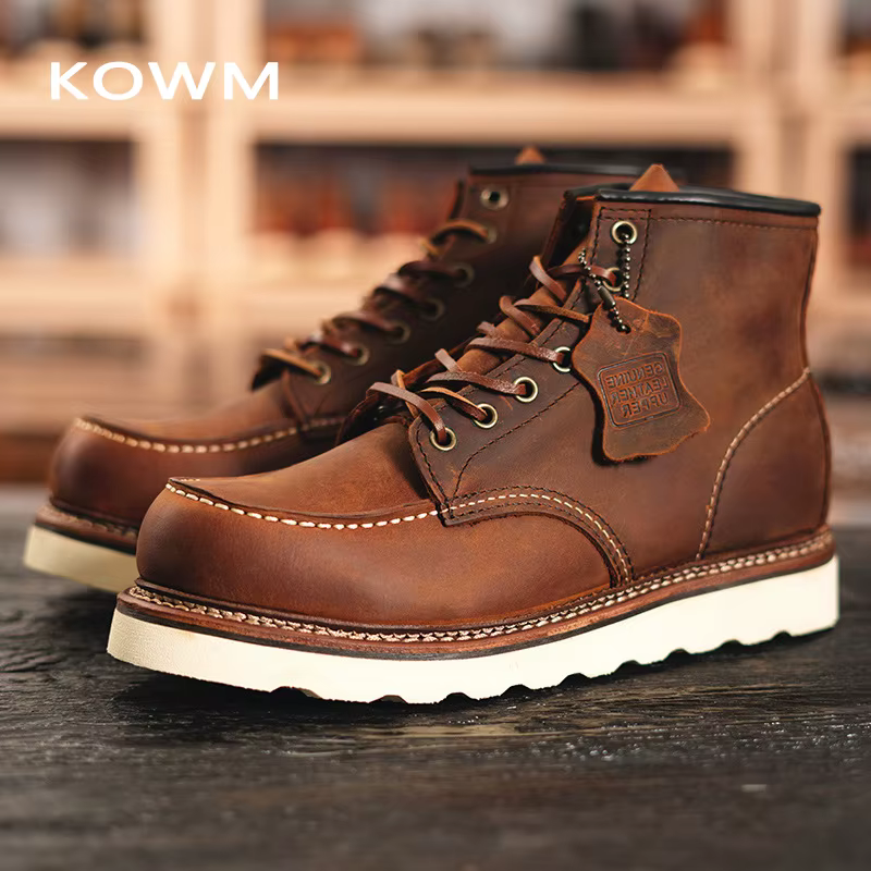 KOWM peau de vache en plein air hommes chaussures de randonnée imperméable désert Camping baskets cheville femmes