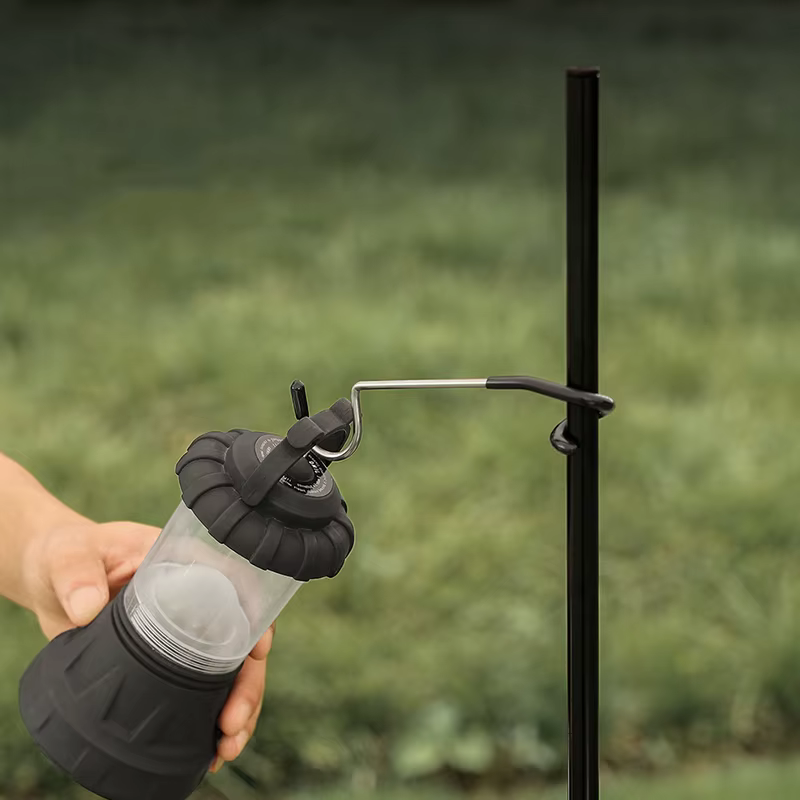 Support de lampe pour poteau de tente extérieure