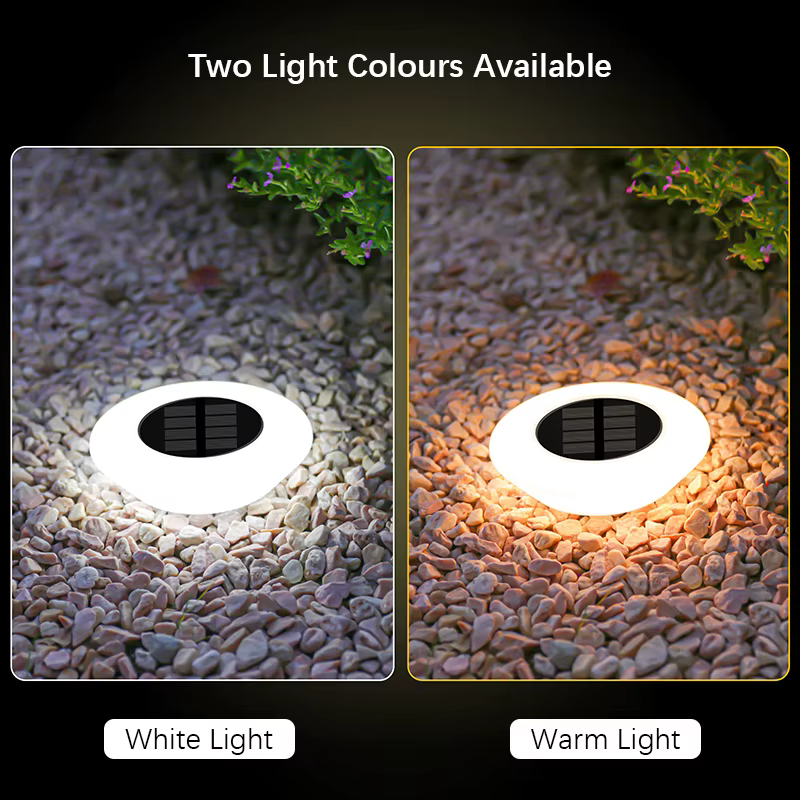 Paquet de 1/4 lumières au sol solaires, lumière de paysage extérieure étanche 14LED, lampe de pelouse LED, pour jardin, allée, cour, terrasse, Camping, décor
