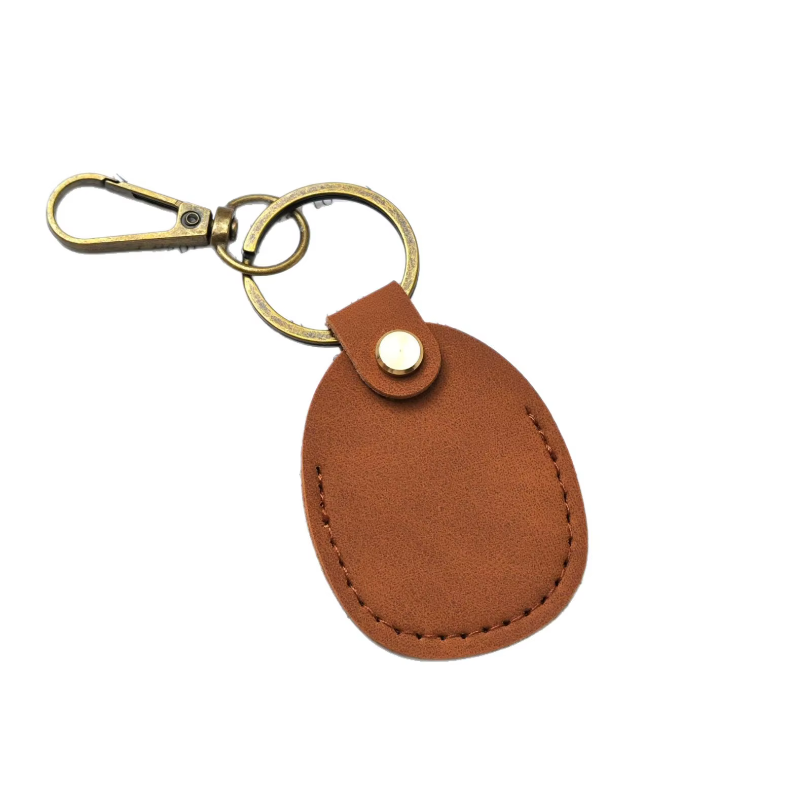 Étui en cuir pour cartes d'accès, anti-perte, anti-chute, accessoires porte-clés, porte-clés en cuir avec anneau porte-clés