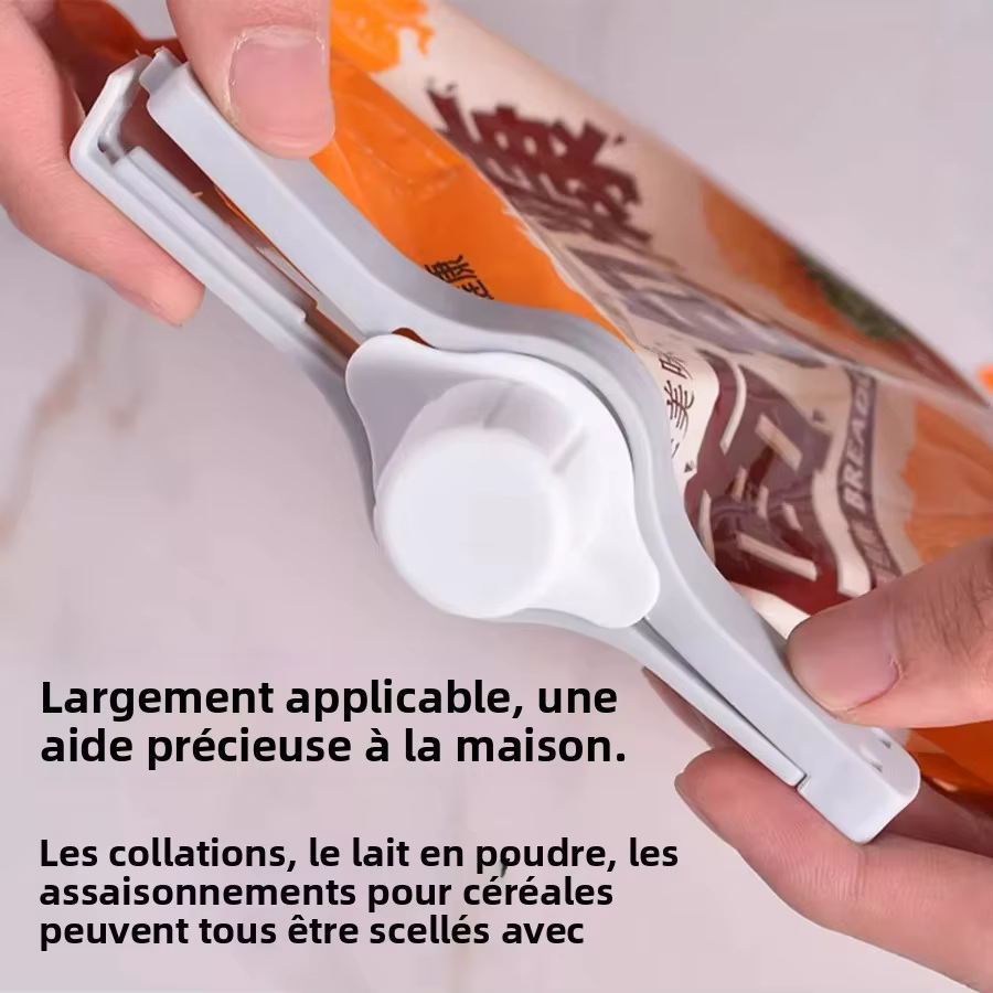 Clip de scellage à vis pour sachets d'assaisonnement, de lait en poudre, de sel, clip de conservation pour snacks, gadget et accessoires de cuisine
