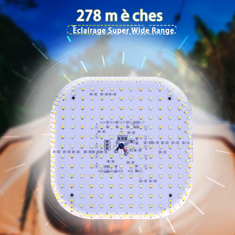 MOSLIGHTING Charge solair camping super lumière avec aimant ajuster la luminosité