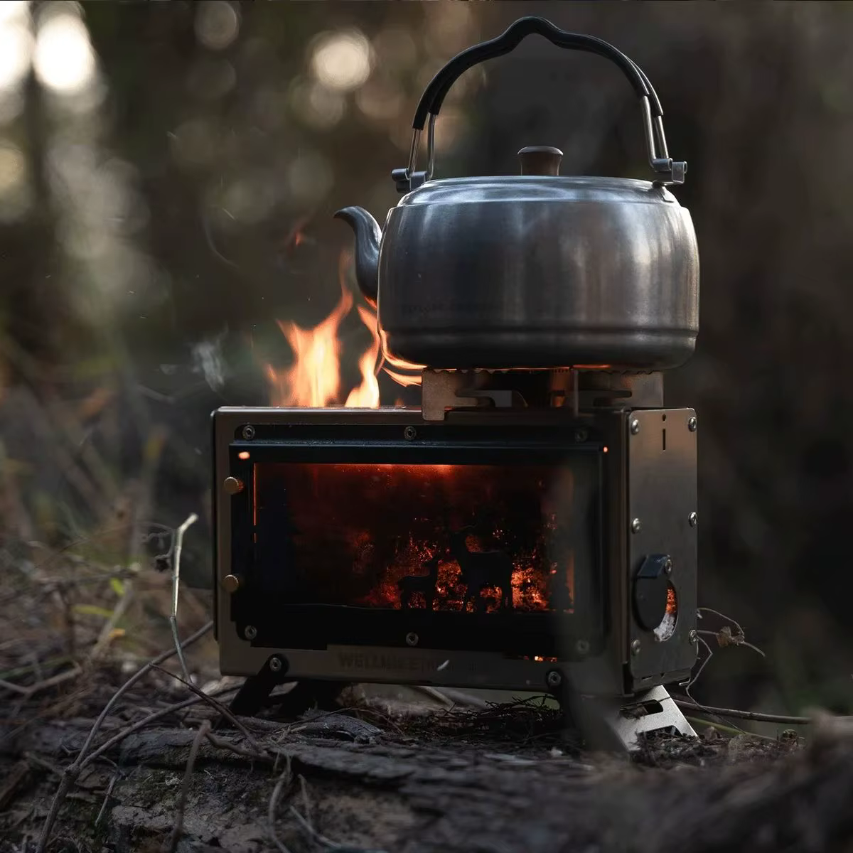 Petit poêle de camping portable