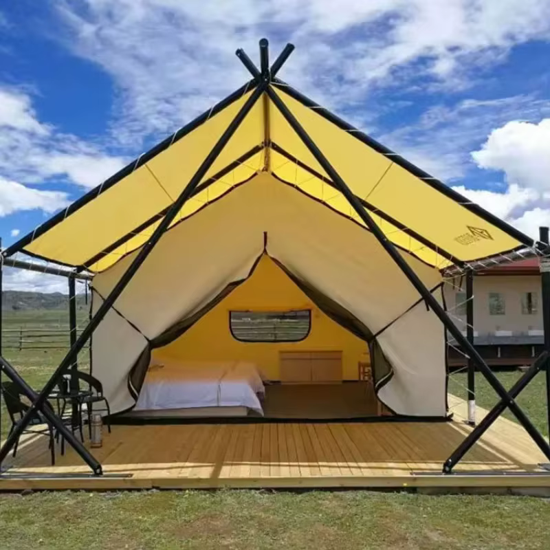 Tentes de safari de luxe pour le glamping, installation rapide, hôtel thème et hébergement éco-responsable, sur mesure