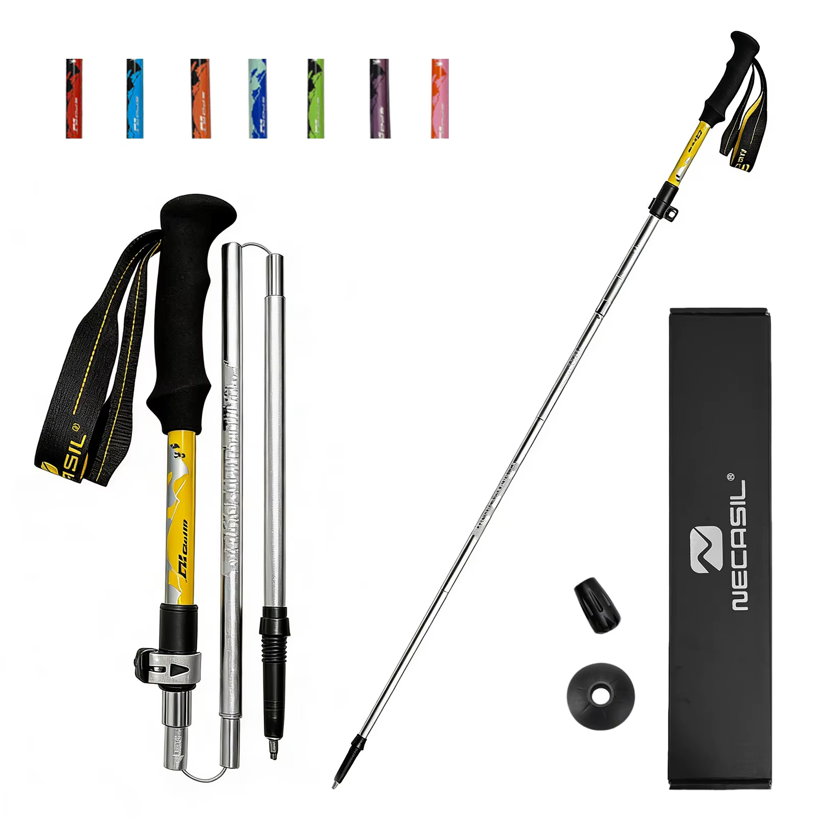 Bâton de randonnée pliable ultraléger 1 pièce
