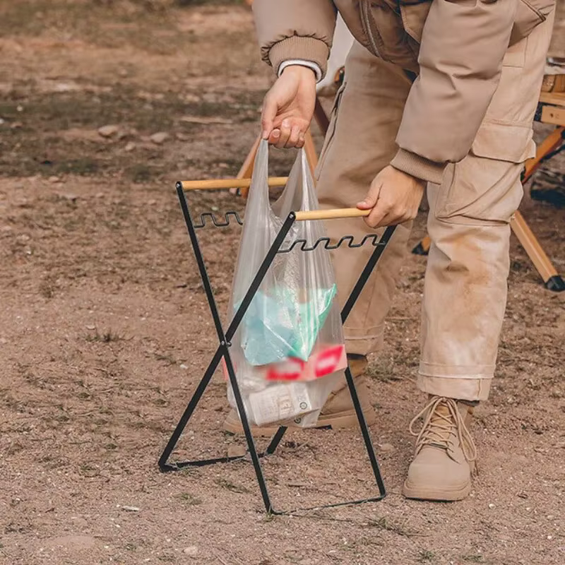 MOUNTAINHIKER Camping en plein air support de rangement Portable en plastique sac poubelle