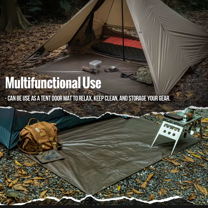 Tapis de Camping avec empreintes de pieds de tente extérieure