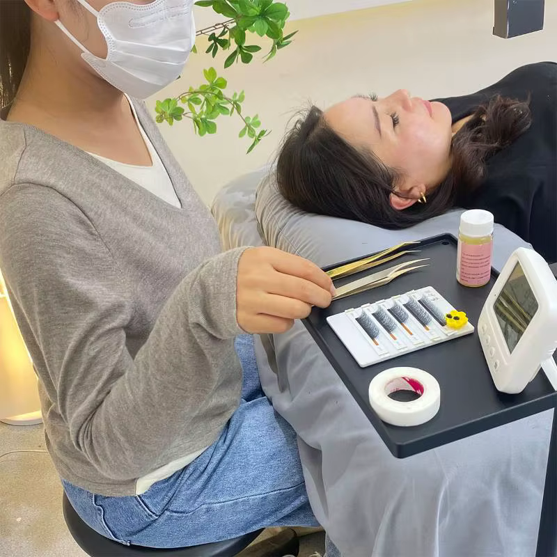 Support de plateau pour cils, lampe demi-lune, pince universelle, plate-forme réglable, outil de plateau cosmétique pour maquillage des cils, 1 pièce