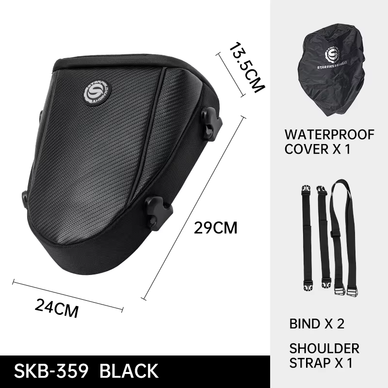 Star Field Knight-Sacoches de dégager arrière pour moto, sacoches de dégager de moto noires, sacoches de course pour motocycliste, 73 Inboulon AlforAMG, 9L