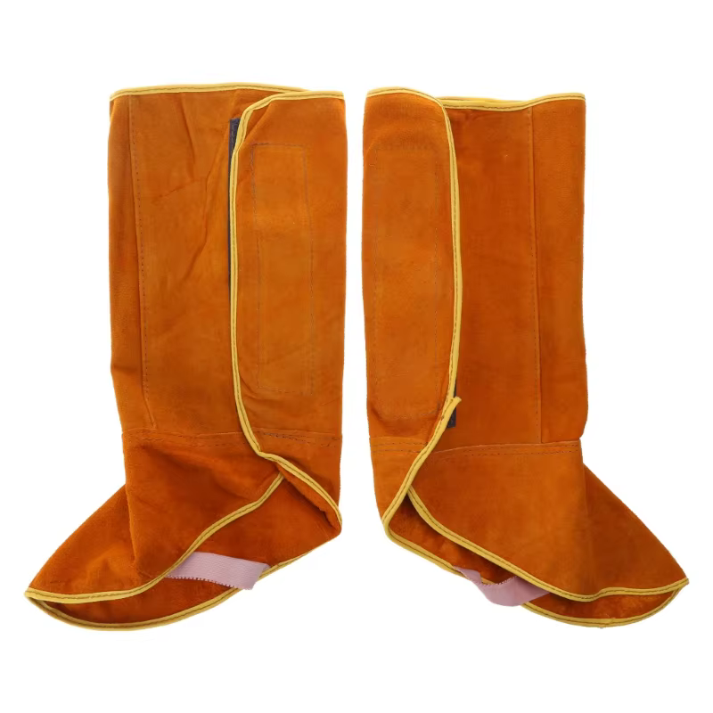 Guêtres de soudage en cuir 15 ''Couvre-chaussures Protection des outils de travail Couvre-pieds de soudeur