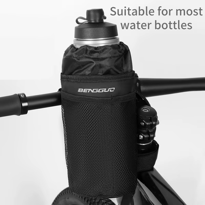 Porte-bouteille de vélo, pochette isotherme pour bouteille d'eau, accessoires de guidon pour VTT et vélo de route