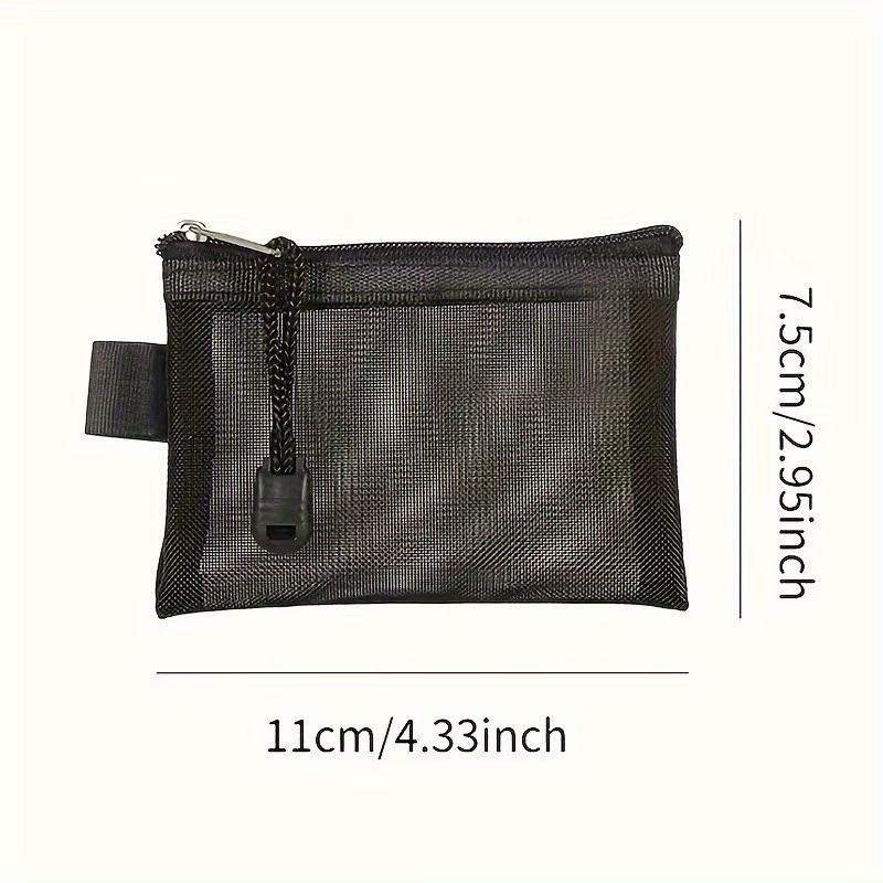 Mini porte-monnaie en maille, portefeuille portable à fermeture éclair, sac de rangement simple et polyvalent, pour garçons et filles, petit porte-cartes