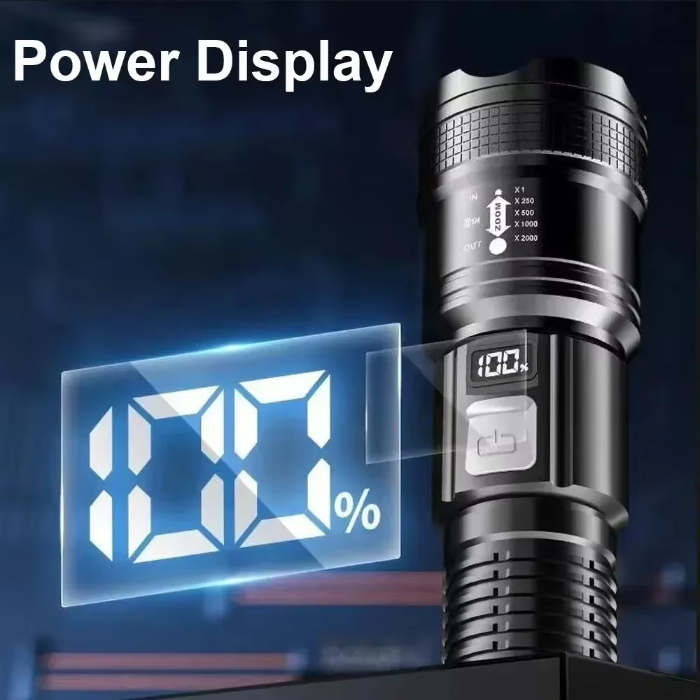 6000000 LM lampe de poche LED Rechargeable haute puissance militaire